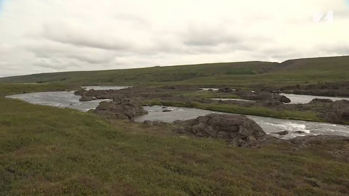 Frá svæðinu í Skjálfandafljóti þar sem Einbúavirkjun er áformuð.
