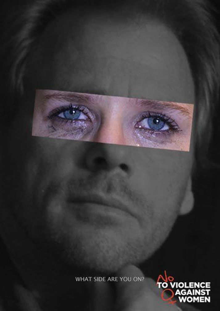Auglýsingin sem Sverrir Björnsson sendi inn í keppnina en hann sat sjálfur fyrir á myndinni.