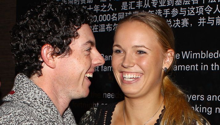 Rory McIlroy og Caroline Wozniacki.