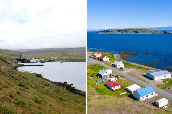 Kosningarnar standa yfir til 28. mars. Til vinstri er þéttbýlið á Djúpuvík og til hægri er þéttbýlið á Drangsnesi.