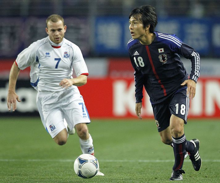 Steinþór Freyr í leik með íslenska landsliðinu.