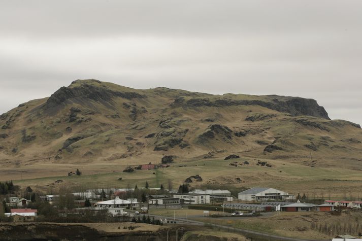 Slysið varð skammt frá Flúðum. Mynd/ Stefán.