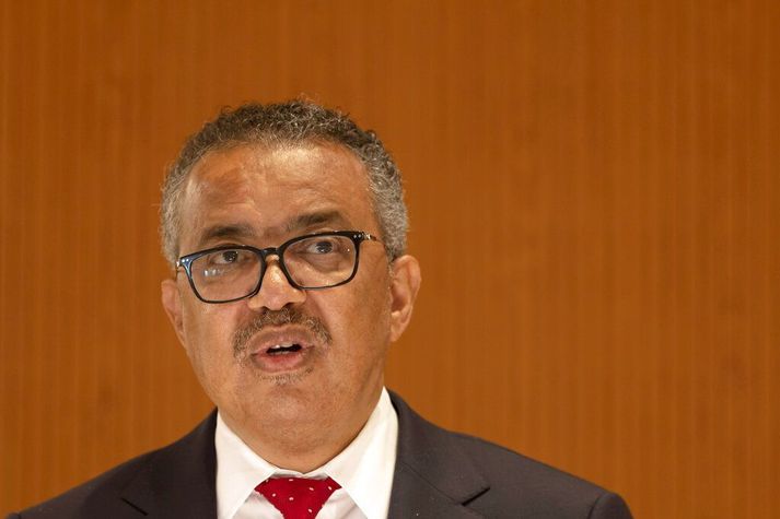 Tedros Adhanom Ghebreyesus ávarpaði 75. Alþjóðaheilbrigðisþingið í Genf í gær.