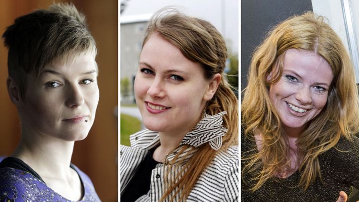 Séð og heyrt birti myndir sem Hildur Lilliendahl, Margrét Erla Maack og María Lilja Þrastardóttir birtu í tilefni #freethenipple.