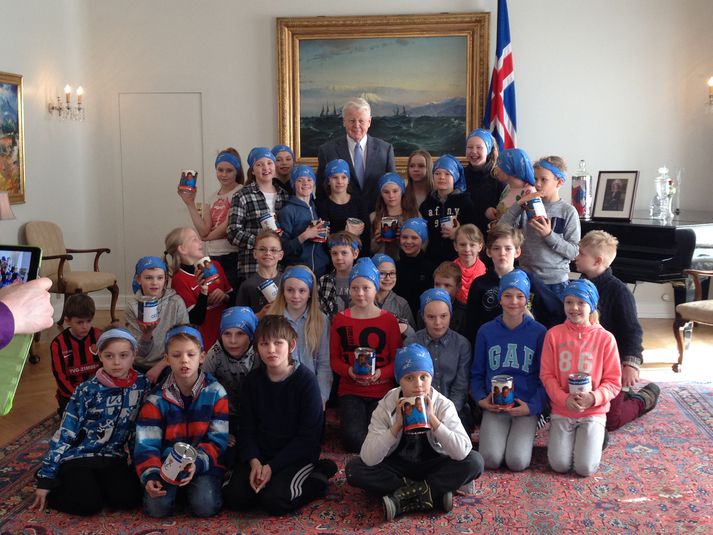 Frá Bessastöðum í dag.