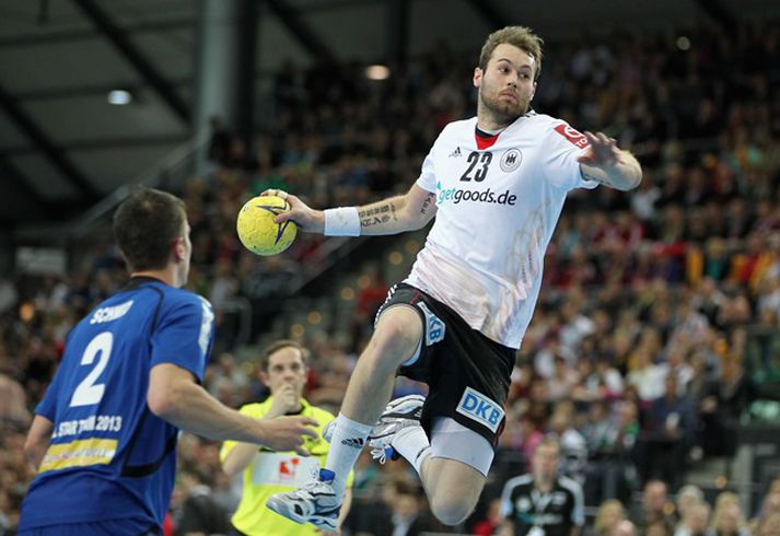 Steffen Fäth lék sinn fyrsta landsleik gegn Dönum, í apríl 2010.