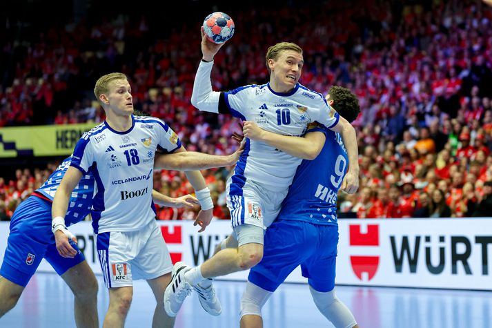 Gísli Þorgeir Kristjánsson skoraði sex mörk í bronsleiknum.