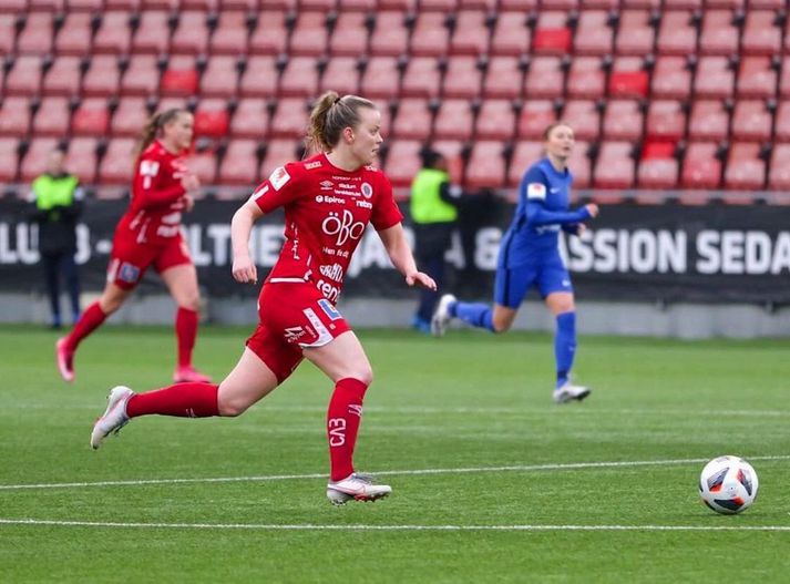 Berglind Rós Ágústsdóttir, spilaði allan leikinn í 1-2 útisigri.