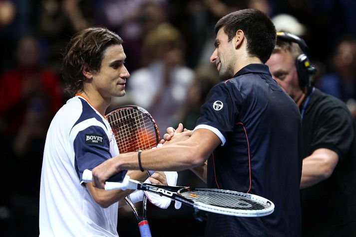 Djokovic óskar Ferrer til hamingju.