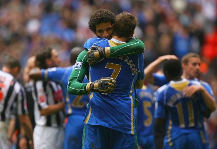 David James og Hermann Hreiðarsson.