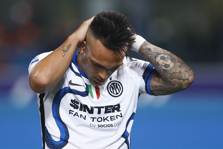 Lautaro Martinez, leikmaður Inter Milan, sefur sennilega ekki vel í nótt. 