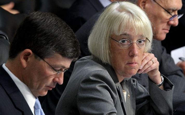 Repúblikaninn Jeb Hensarling og demókratinn Patty Murray gegndu sameiginlegri formennsku í ofurnefndinni, sem hafði ekki erindi sem erfiði.
nordicphotos/AFP
