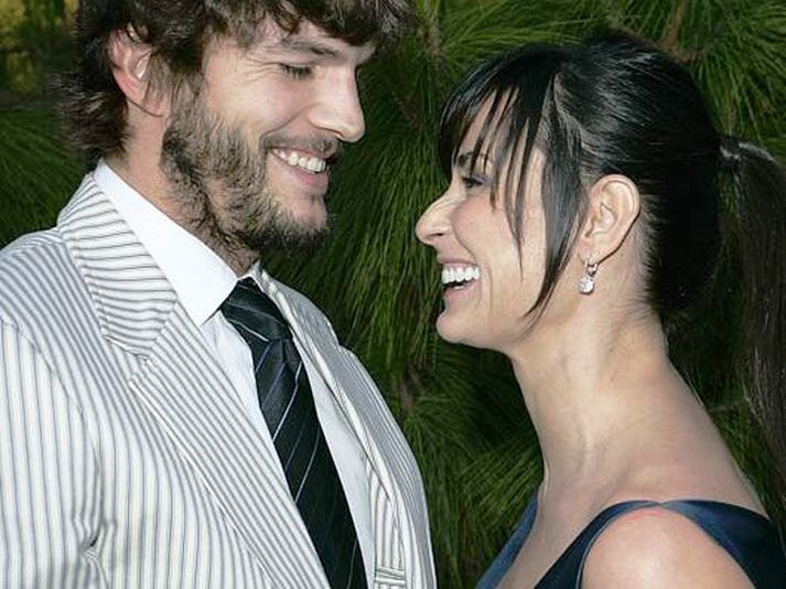 15 ára aldursmunur: Ashton Kutcher, 30 ára, og Demi Moore, 45 ára.
