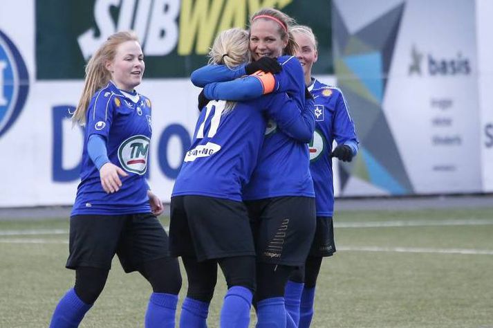 Harpa Þorsteinsdóttir skoraði í dag.