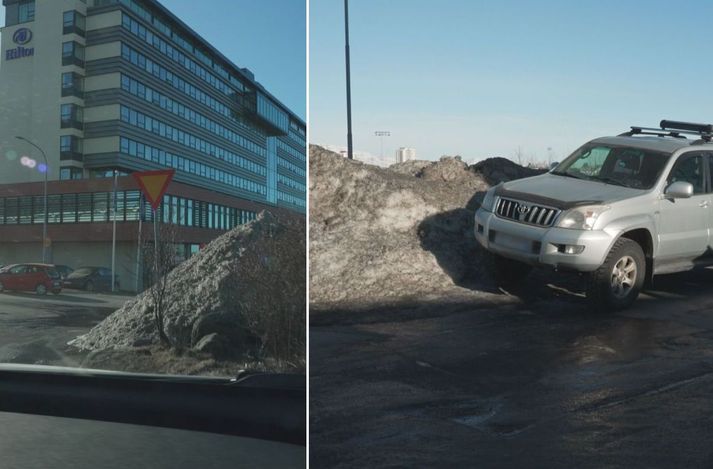 Eftir snjóþungan vetur virðist vorið á næsta leyti, þar til maður sér næstu snjóhrúgu og er rækilega minntur á veðurfarið á Íslandi.