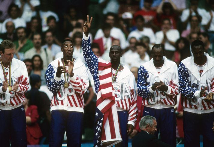 Michael Jordan var stærsta stjarnan í annars afar stjörnuprýddu liði.