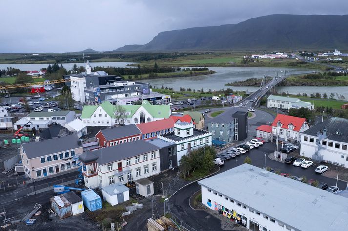 Eldurinn kviknaði á veitingastað á Selfossi.