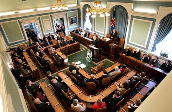 Frá þingsetningu árið 2008. Mynd/ GVA.