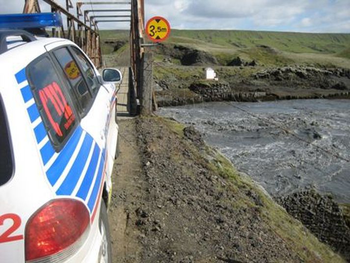 Frá Skaftá í gær. Mynd/ Guðmundur Ingi.