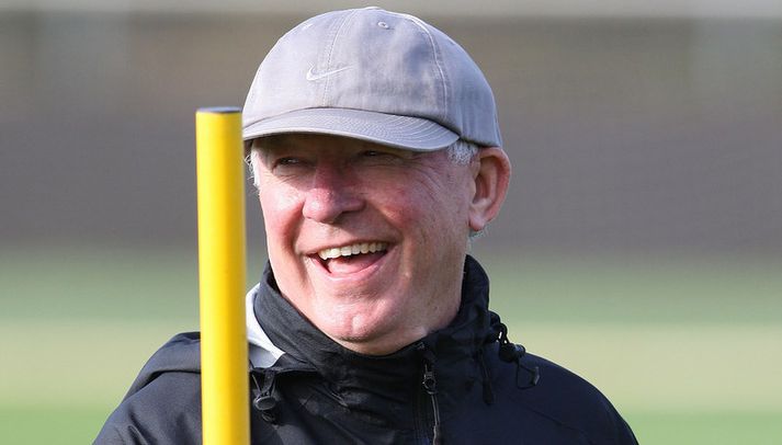 Sir Alex stýrir hér æfingu Manchester United í vikunni.