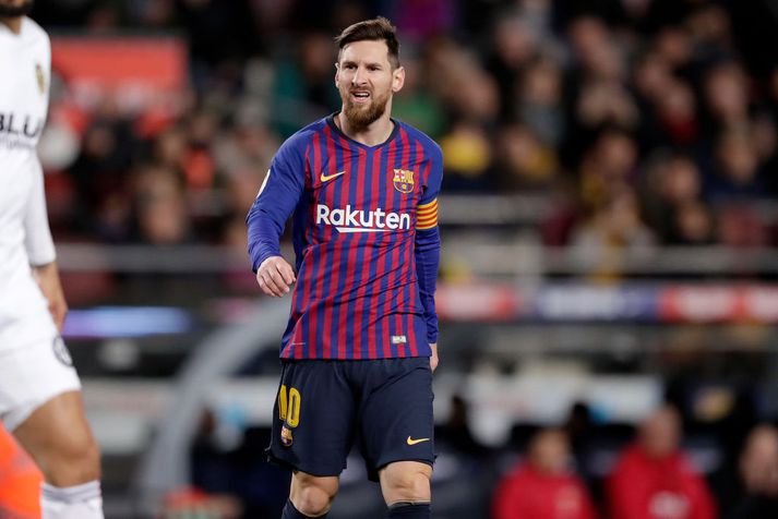 Lionel Messi spilaði í gegnum meiðslin á laugardaginn en verður líklega ekki látinn gera það á morgun