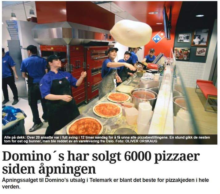 Rekstur Dominos í Noregi hefur gengið vonum framar