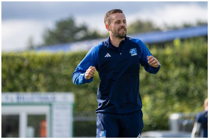 Gylfi Þór Sigurðsson á æfingu með Lyngby 