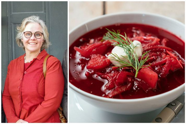 Elínborg Sturludóttir dómkirkjuprestur býður kirkjugestum upp á borscht súpu að lokinni messu á morgun.