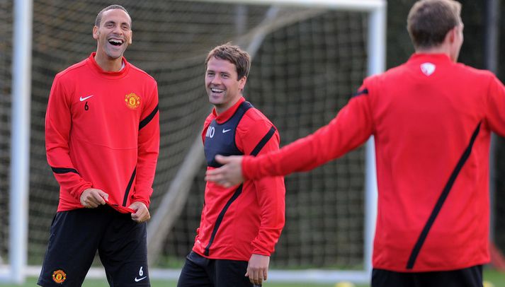 Michael Owen á æfingu með Manchester United á síðustu leiktíð.