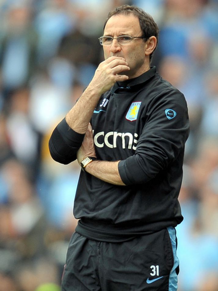 Martin O'Neill, stjóri Aston Villa.