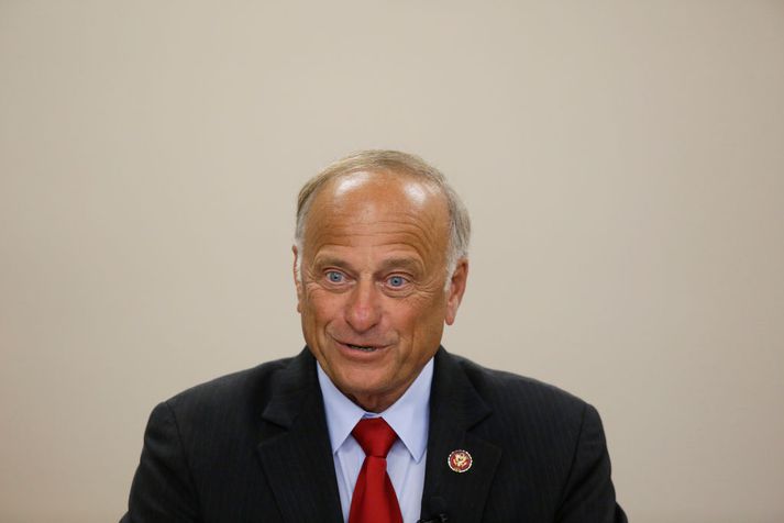 Steve King, þingmaður repúblikana, á fundi í Boone í Iowa fyrir skömmu.