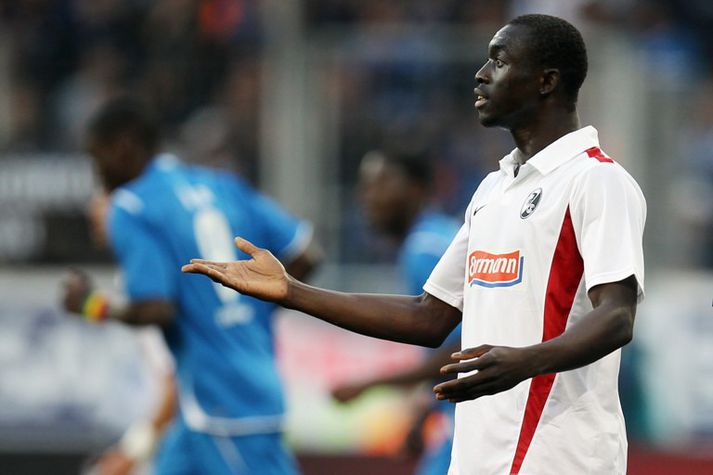 Demba Cisse var hetja Freiburg í dag.