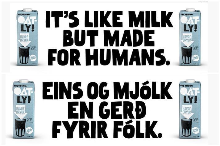nska útgáfa auglýsingarinnar að ofan og sú íslenska að neðan.