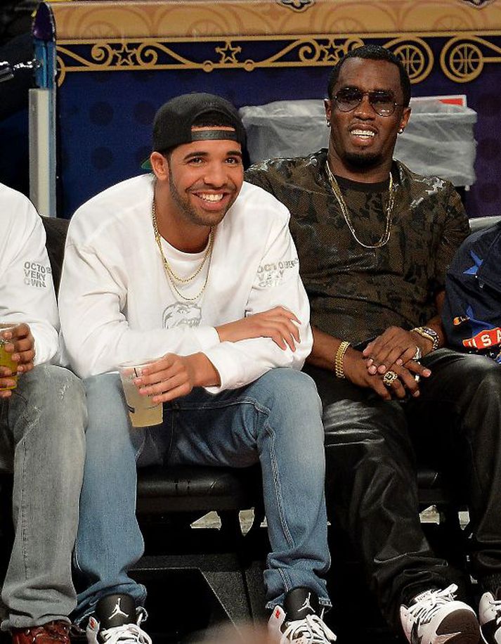 Drake og Diddy þegar allt lék í lyndi.