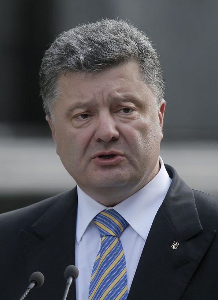 Petro Porosjenkó Úkraínuforseti hyggst hitta Pútín Rússlandsforseta í dag.