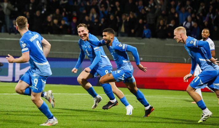 Guðlaugur Victor Pálsson kom Íslandi yfir í leiknum.