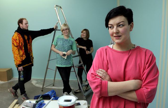 Sara María og starfsfólk hennar hafa haft í nógu að snúast síðustu daga við að undirbúa nýja verslun. 
Fréttablaðið/vilhelm