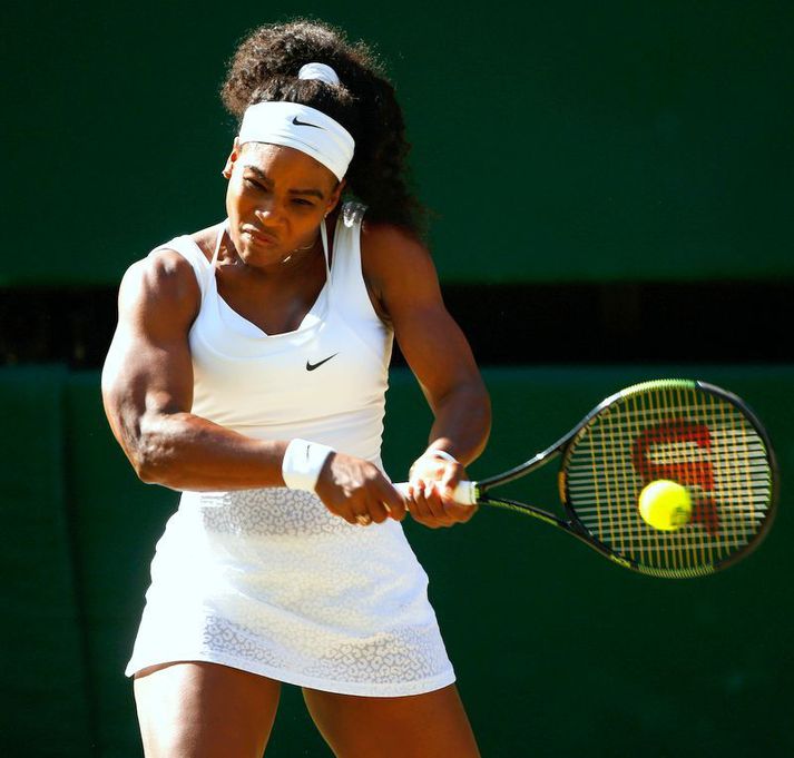 Serena Williams virðist líkleg til afreka á laugardaginn.