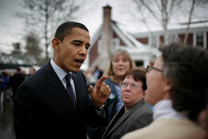 Obama fær miklu fleiri líflátshótanir en Bush. Mynd/ AFP.