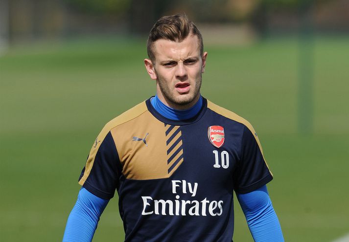 Wilshere á æfingu með Arsenal.