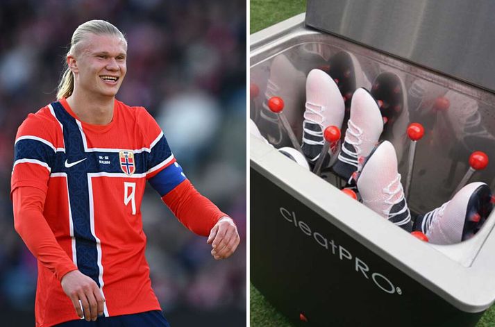 Erling Haaland vill hafa sína skó mjúka og góða þegar hann klæðir sig í.