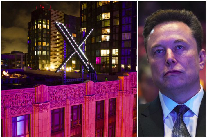 Undir stjórn Elons Musk, eins ríkasta manns í heimi, (t.h.) er samfélagsmiðillinn X orðinn einn vinsælasti vettvangur kynferðislegs efnis af börnum á netinu.