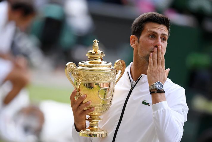 Novak Djokovic vann sinn fimmta sigur á Wimbledon í dag
