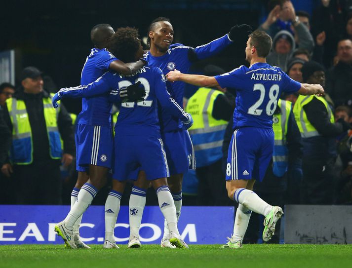 Leikmenn Chelsea fagna.