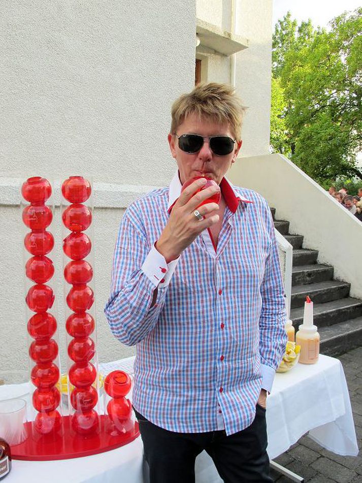 Gestgjafinn Jakob Frímann Magnússon naut sín vel.