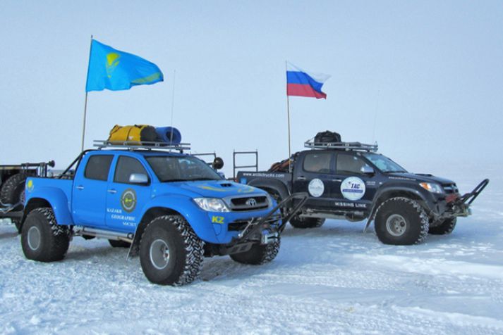 Jepparnir á Suðurpólnum. Myndin er af heimasíðu fyrirtækisins, arctictrucks.is.