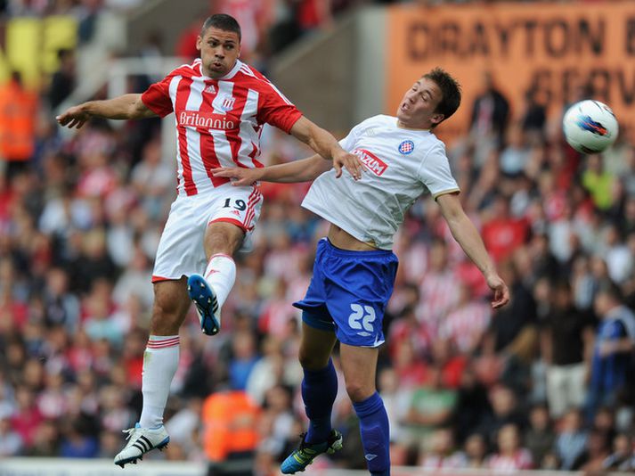 Stoke-maðurinn Jonathan Walters í leiknum í kvöld.