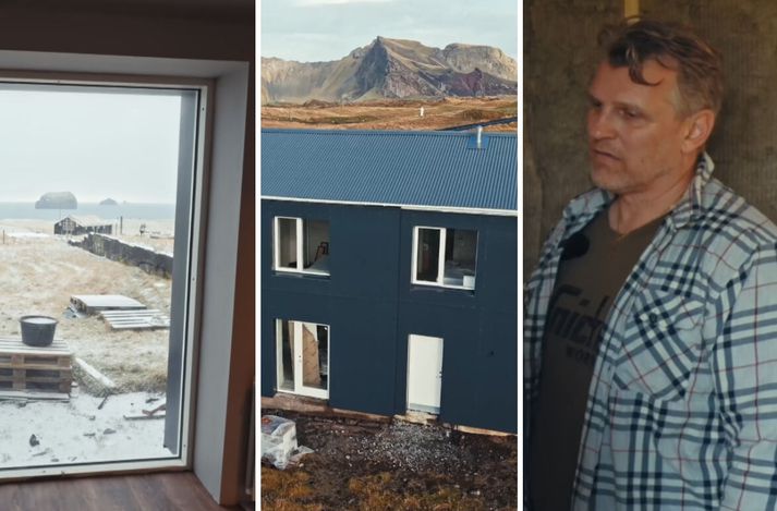 Ólafur hefur staðið í ströngu í sumarhúsinu þeirra hjóna í Vestmannaeyjum. 