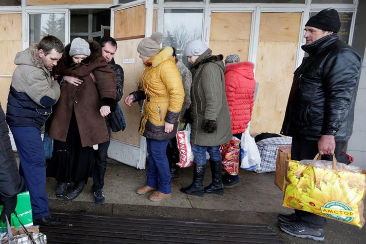 Íbúar Debaltseve hafa neyðst til að flýja borgina vegna bardaga stjórnarhersins og aðskilnaðarsinna.