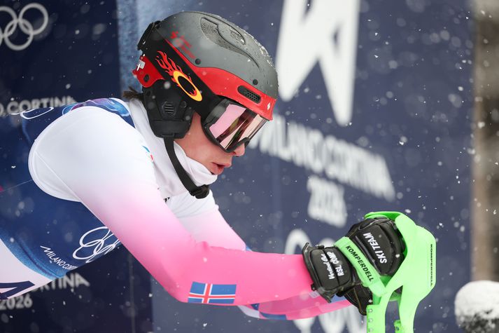 Jón Erik Sigurðsson náði góðum árangri í fyrri ferð dagsins. 